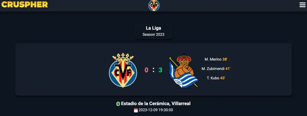 Real Sociedad crushes Villarrea