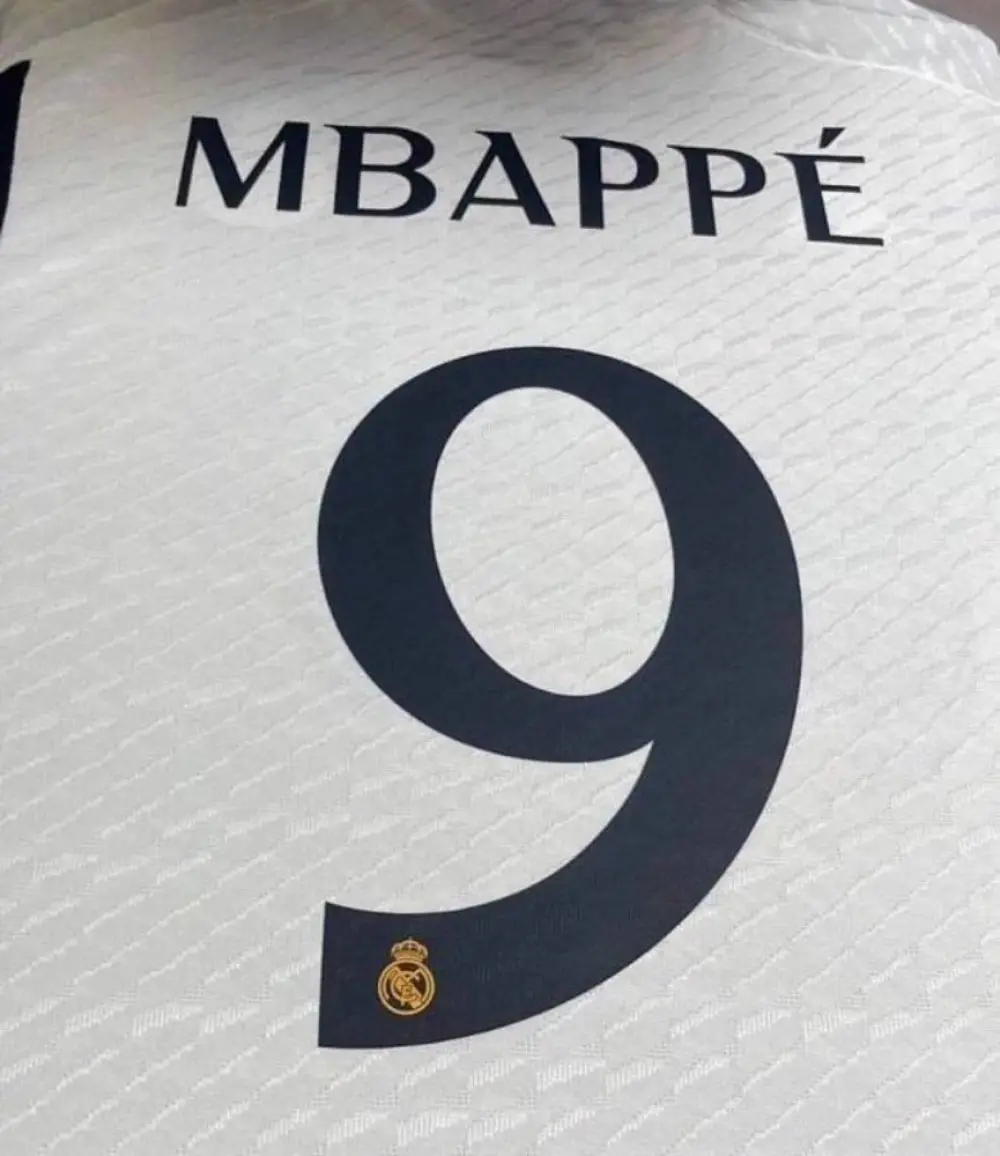 Kylian Mbappe will wear number 9 for Real Madrid.