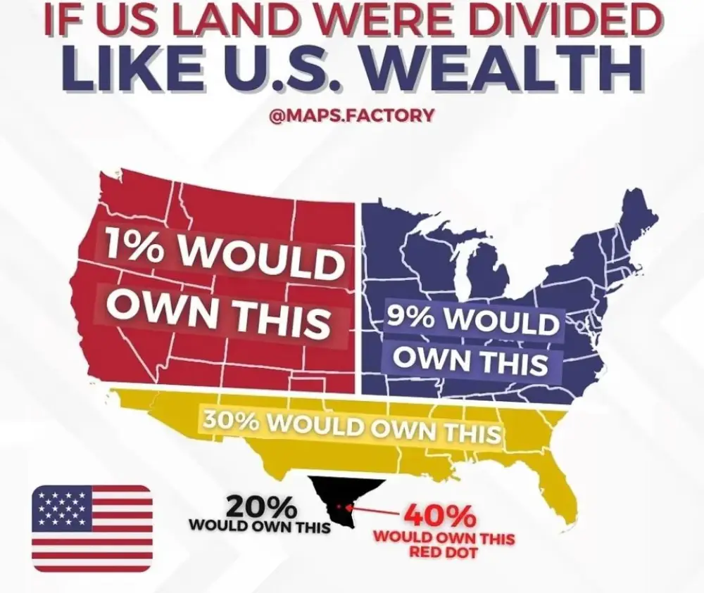 If US land was divided up like US wealth