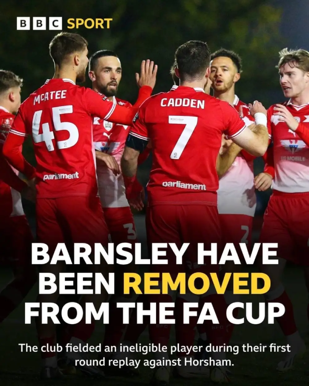 Barnsley (from League One) are excluded from the FA Cup