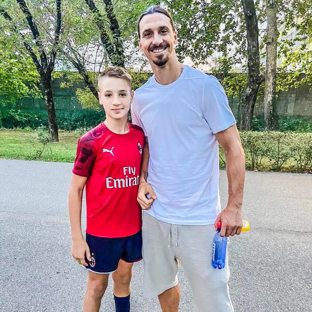 Francesco Camarda and Zlatan Ibrahimovic