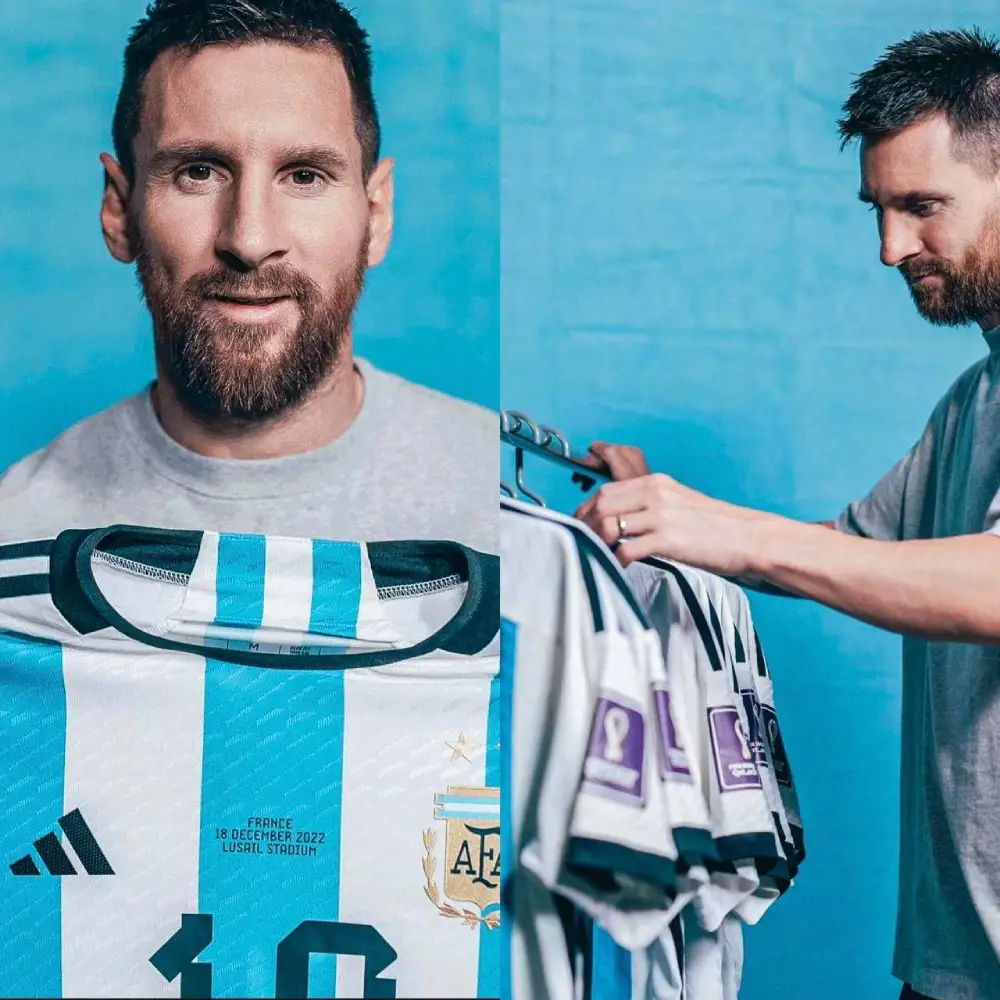 Lionel Messi is going to auction six T-shirts