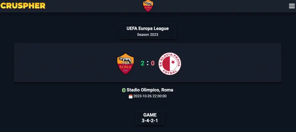 The Giallorossi claim their third win in three Europa League matches.